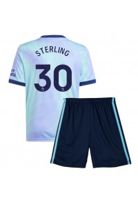 Arsenal Raheem Sterling #30 Jalkapallovaatteet Lasten Kolmas peliasu 2024-25 Lyhythihainen (+ Lyhyet housut)